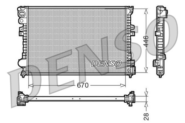 DENSO DRM07050 Radiator, engine cooling