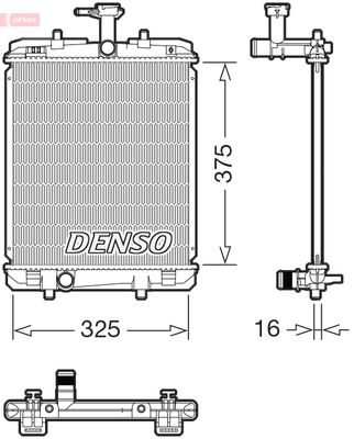 Radiator, engine cooling DENSO DRM07063
