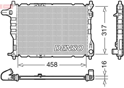 Radiator, engine cooling DENSO DRM08005