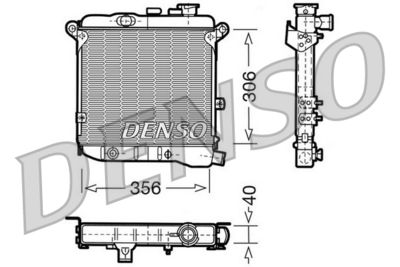 Radiator, engine cooling DENSO DRM09003