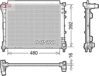 Radiator, engine cooling DENSO DRM09006