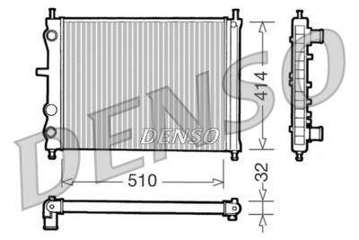 Radiator, engine cooling DENSO DRM09020