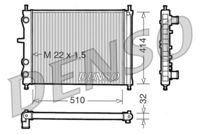 Radiator, engine cooling DENSO DRM09024