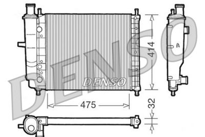 Radiator, engine cooling DENSO DRM09028