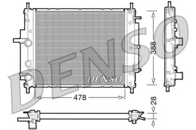 Radiator, engine cooling DENSO DRM09032
