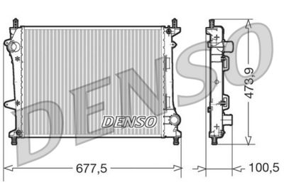 Radiator, engine cooling DENSO DRM09037