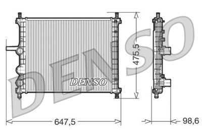 Radiator, engine cooling DENSO DRM09038