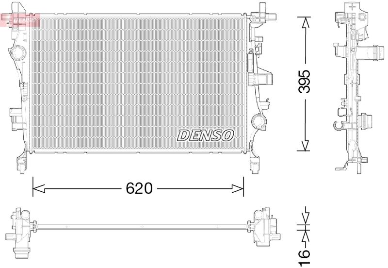 DENSO DRM09044 Radiator, engine cooling