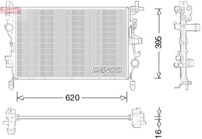 Radiator, engine cooling DENSO DRM09044