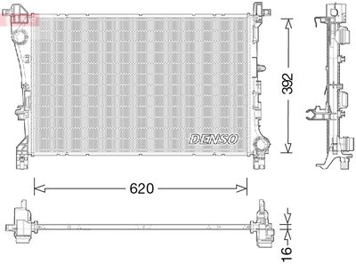 Radiator, engine cooling DENSO DRM09046