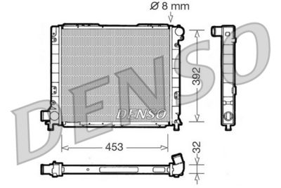 Radiator, engine cooling DENSO DRM09052
