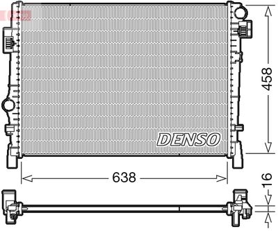 Radiator, engine cooling DENSO DRM09054