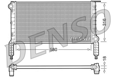 Radiator, engine cooling DENSO DRM09063