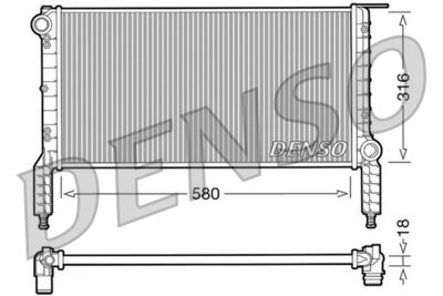 Radiator, engine cooling DENSO DRM09064