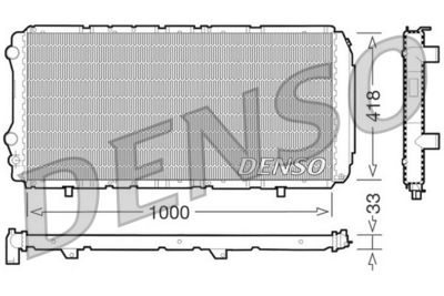 Radiator, engine cooling DENSO DRM09075
