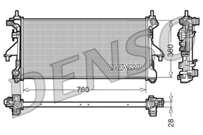 Radiator, engine cooling DENSO DRM09079