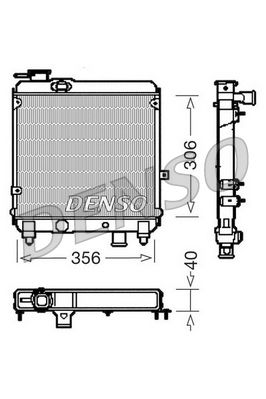 Radiator, engine cooling DENSO DRM09081