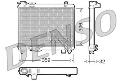 Radiator, engine cooling DENSO DRM09082