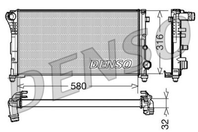 Radiator, engine cooling DENSO DRM09084