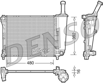 Radiator, engine cooling DENSO DRM09088