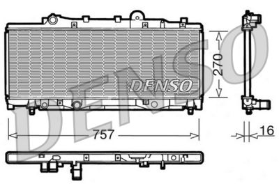 Radiator, engine cooling DENSO DRM09090