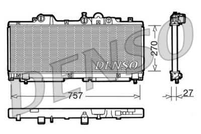 Radiator, engine cooling DENSO DRM09091