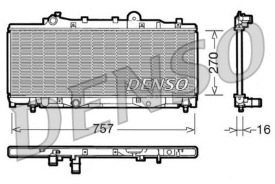 Radiator, engine cooling DENSO DRM09092
