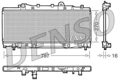 Radiator, engine cooling DENSO DRM09094