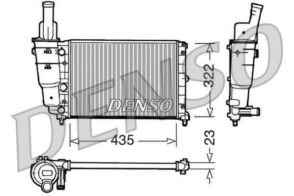 DENSO DRM09095 Radiator, engine cooling