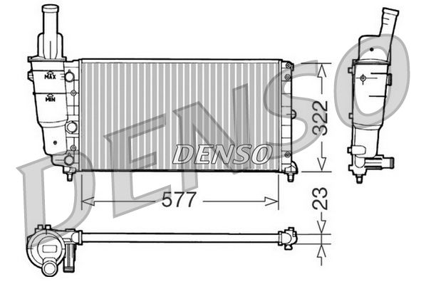 DENSO DRM09096 Radiator, engine cooling