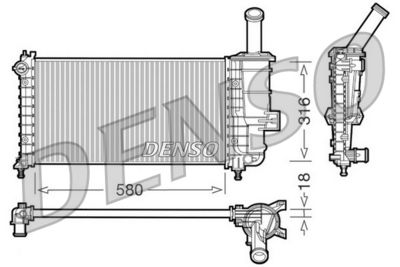 Radiator, engine cooling DENSO DRM09100