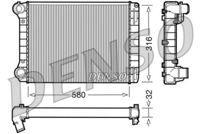 Radiator, engine cooling DENSO DRM09101