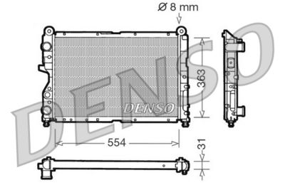 Radiator, engine cooling DENSO DRM09130