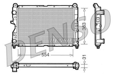 Radiator, engine cooling DENSO DRM09132