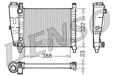 Radiator, engine cooling DENSO DRM09142
