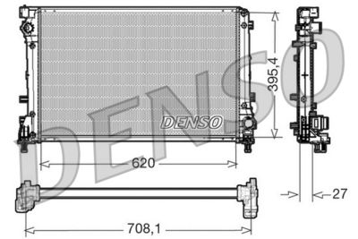 Radiator, engine cooling DENSO DRM09163