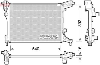 Radiator, engine cooling DENSO DRM09165