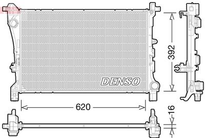 Radiator, engine cooling DENSO DRM09166