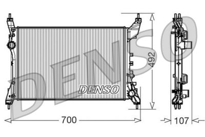 Radiator, engine cooling DENSO DRM09170