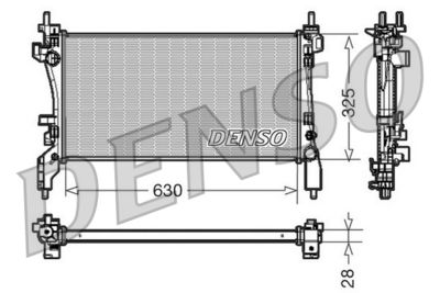 Radiator, engine cooling DENSO DRM09173