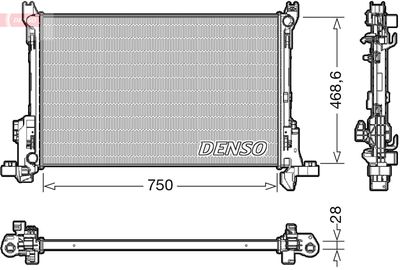 Radiator, engine cooling DENSO DRM09174