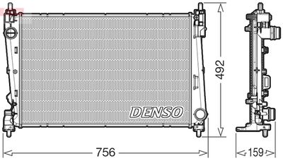 Radiator, engine cooling DENSO DRM09178