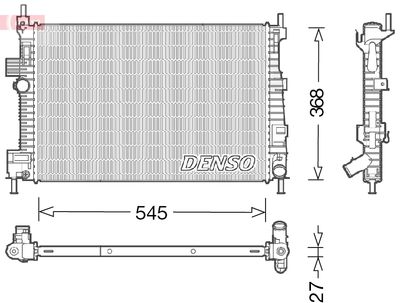 Radiator, engine cooling DENSO DRM10009