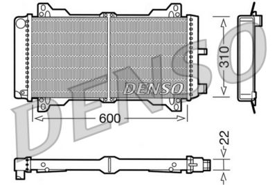 Radiator, engine cooling DENSO DRM10013