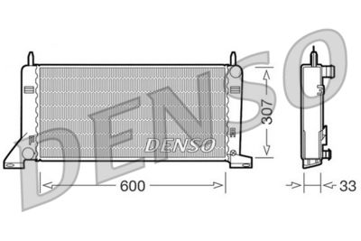 Radiator, engine cooling DENSO DRM10021