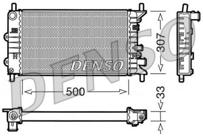 Radiator, engine cooling DENSO DRM10024