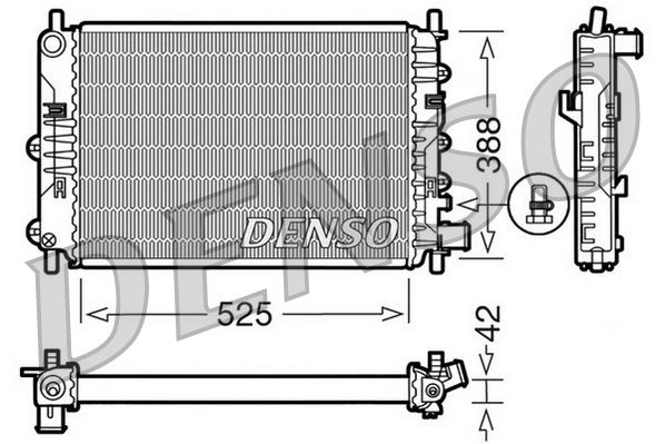 DENSO DRM10026 Radiator, engine cooling