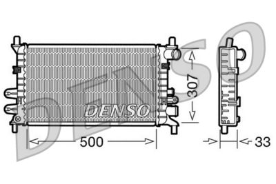 Radiator, engine cooling DENSO DRM10027