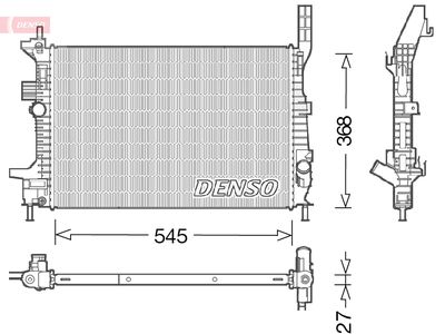 Radiator, engine cooling DENSO DRM10028