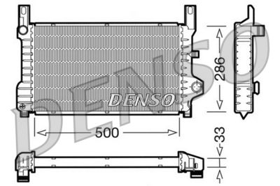 Radiator, engine cooling DENSO DRM10036